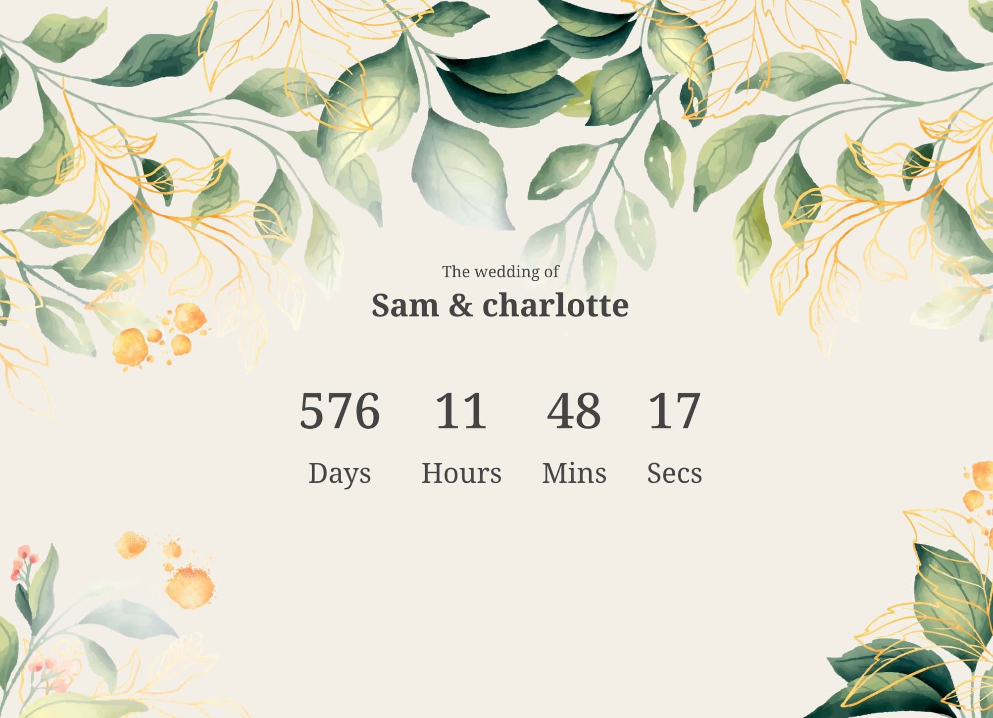 Wedding invitation website example